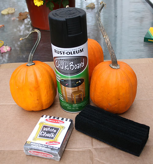 chalkboard pumpkin supplies
