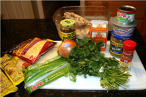 Turkey Enchiladas ingredients