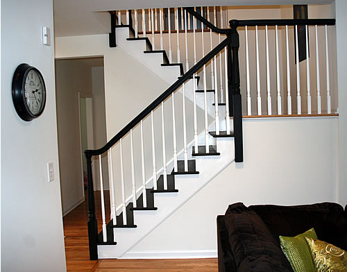 DIY Painted Stairs After