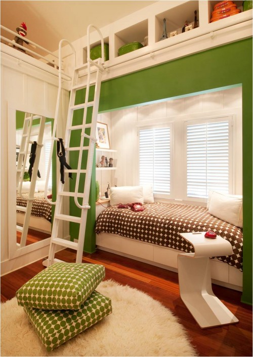 green gender neutral kids room