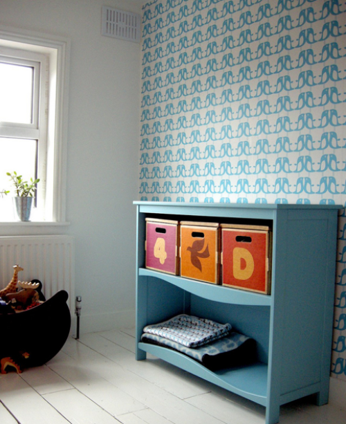 blue gender neutral kids room