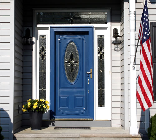 blue front door