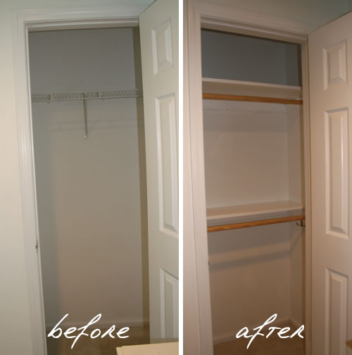 closet before and after