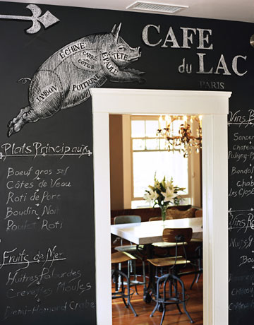 chalkboard wall in kitchen