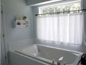 window treatment master bathroom