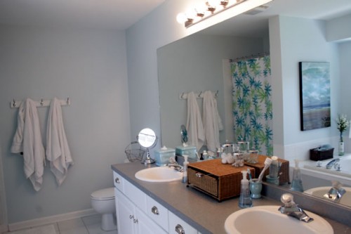 pale blue master bathroom