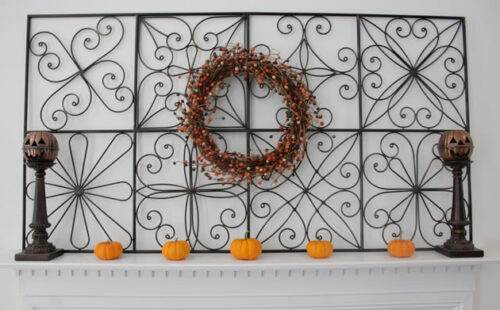 halloween mantel