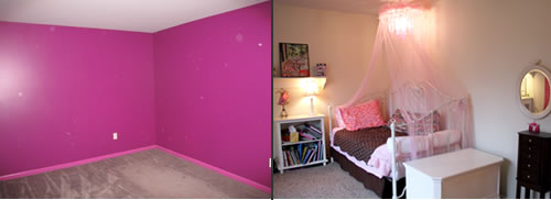 girls room before and after