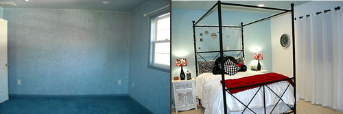 girls room before and after