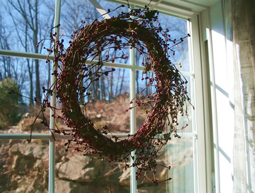 holiday window wreath