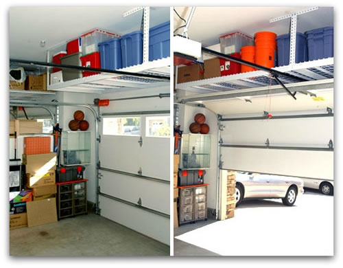 vertical storage in a garage