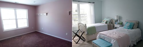 guest room before and after