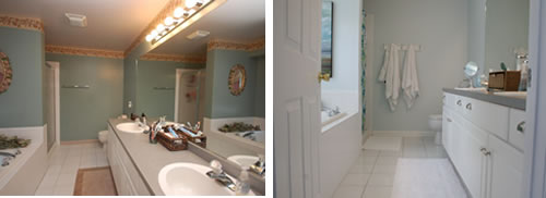 master bathroom before and after