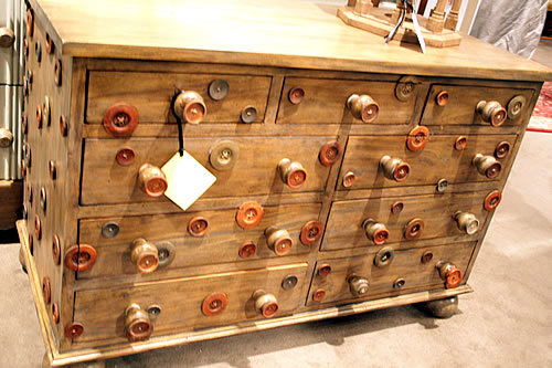 spools embellishing dresser