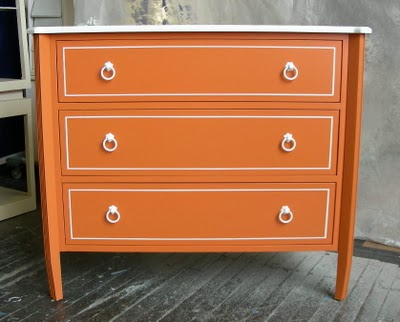 Orange Retro Dresser