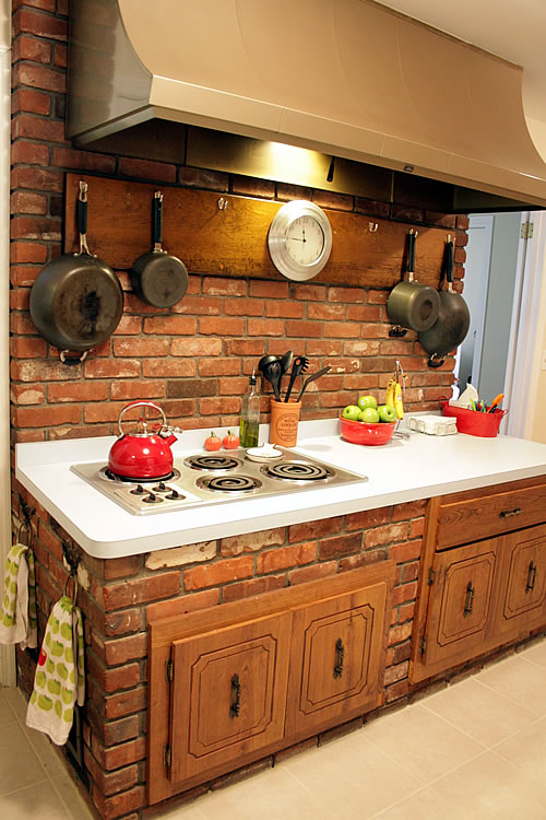 brick kitchen stove