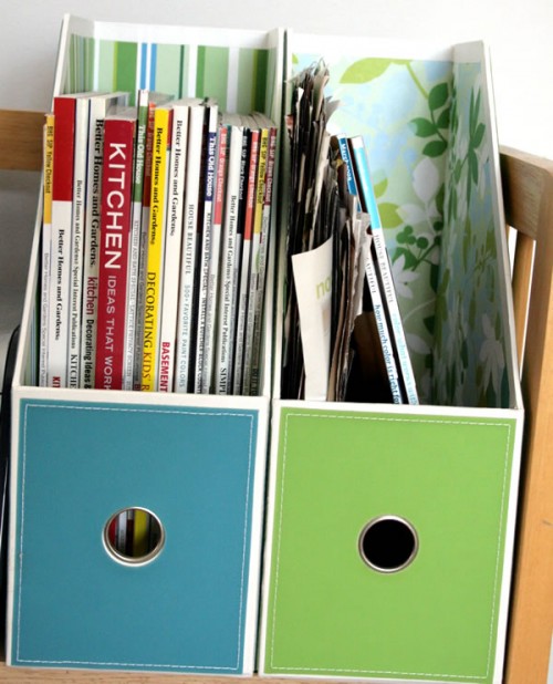 magazine storage bins