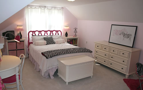 pink zebra glam room after