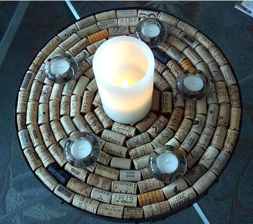 wine cork round diy decor