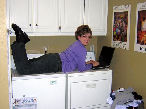 rocksinmydryer - mom in laundry room