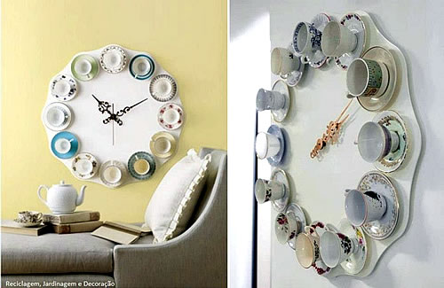 tea cup DIY wall clock