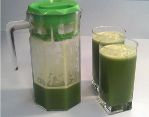 batching green juice for later use