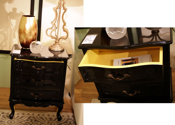 black and yellow painted furniture