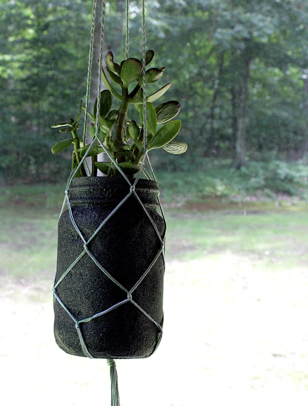 mason jar hanging planter