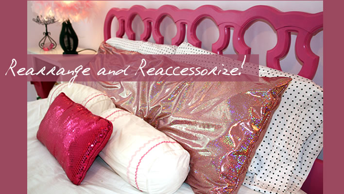 Rearrange and Accessorize to Freshen a Girls Pink Room