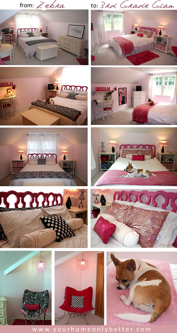 rearranging a girls pink room