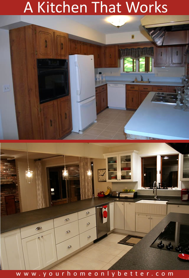 a kitchen that works before and after
