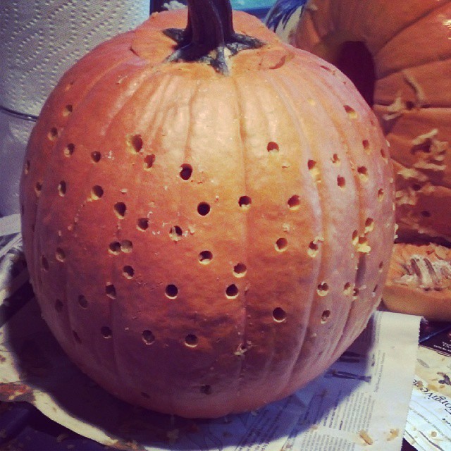 drilled pumpkin