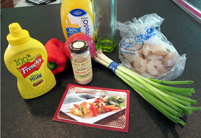 ingredients for Tropical Shrimp and Mango Kabobs #NaturallyAmazing