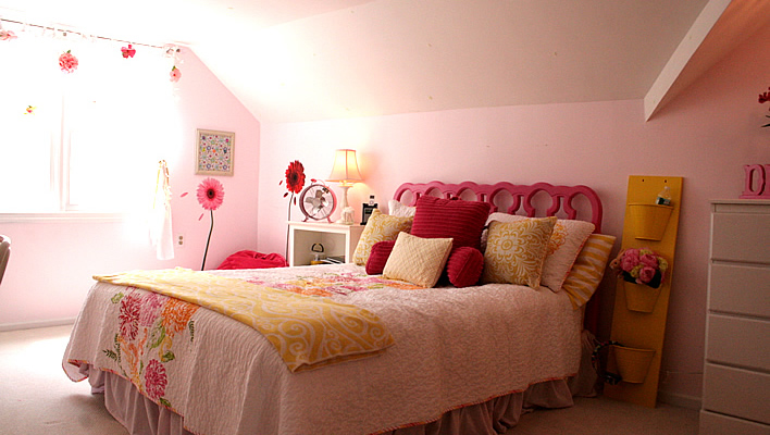 Pink and Yellow Bedroom