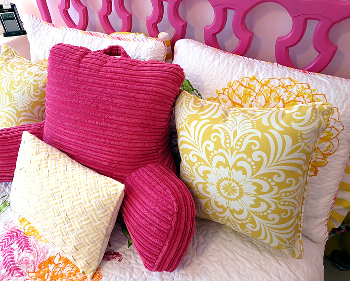 pink and yellow girls bedroom #yourhomeonlybetter