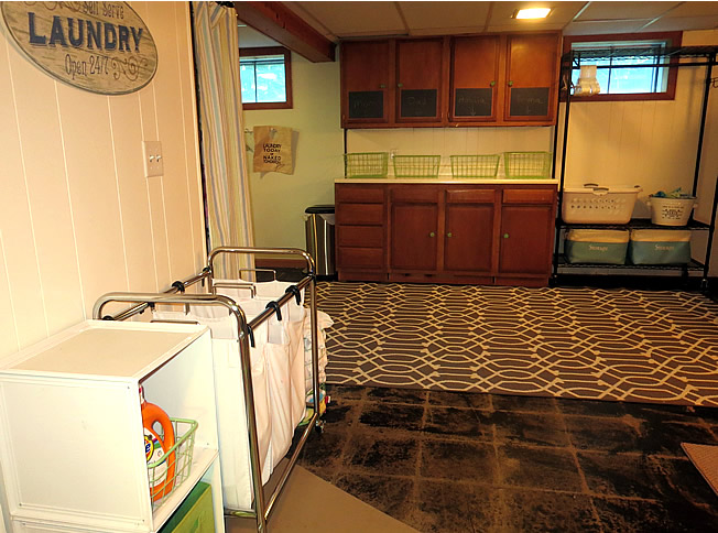 Basement Laundry before and after @yourhomeonlybetter