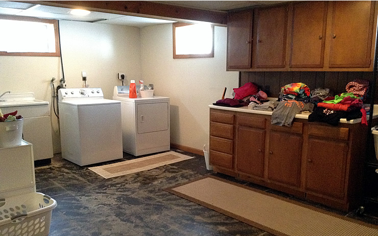 Basement Laundry before and after @yourhomeonlybetter