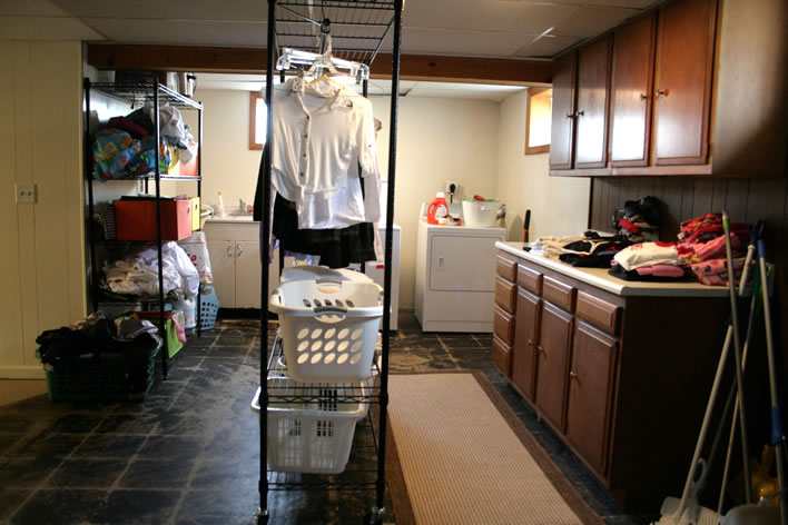 Basement Laundry before and after @yourhomeonlybetter