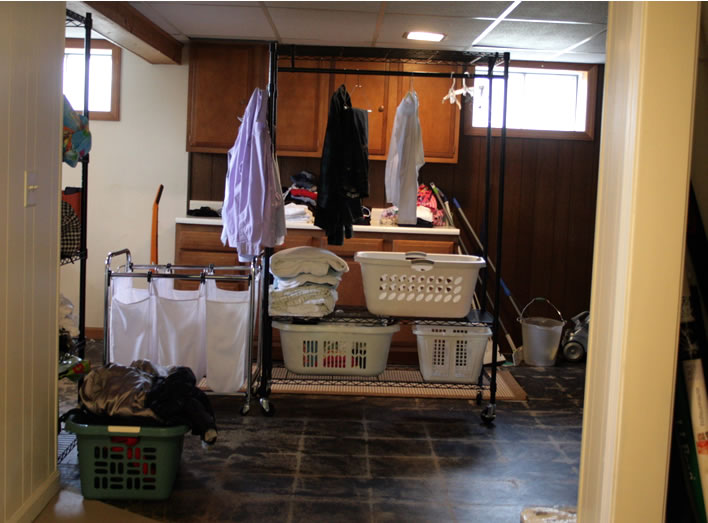 Basement Laundry before and after @yourhomeonlybetter