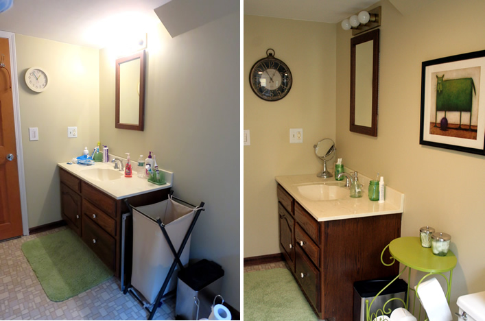 How to Fake a Bathroom Renovation #interior design #yourhomeonlybetter #diy