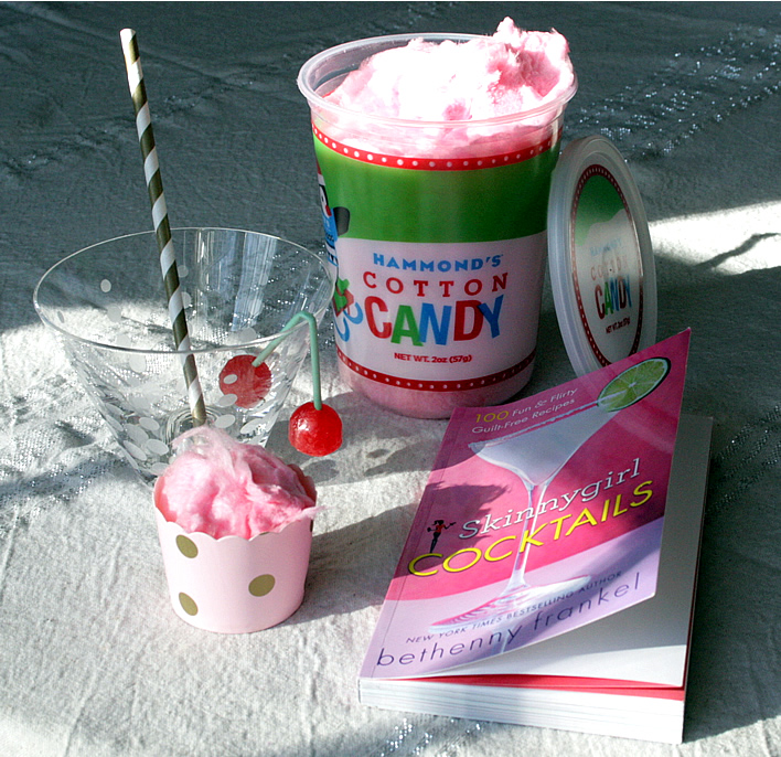 Cotton Candy Cosmo as Performance Art #Cocktails #barcart #entertaining