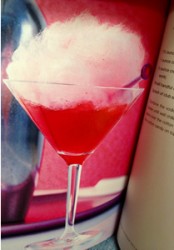 Cotton Candy Cosmo as Performance Art #Cocktails #barcart #entertaining