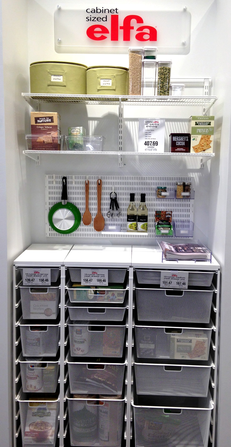 Could you use an Elfa in the kitchen to organize your stuff?