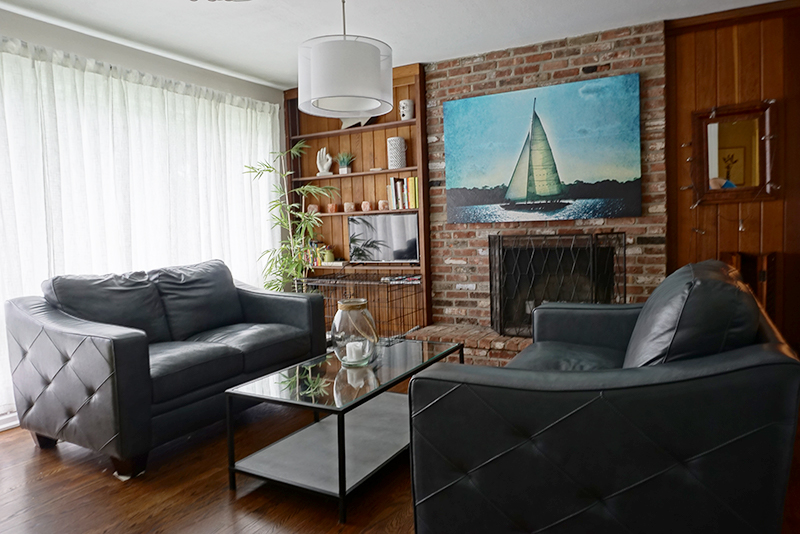 Dining Room Turned Dog-Friendly Living Room